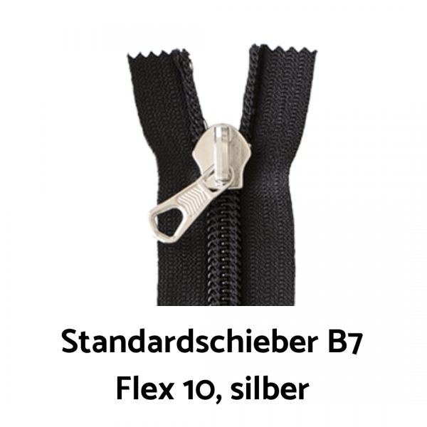 riri Flex 10 Schieber Standard B7 silberfarben