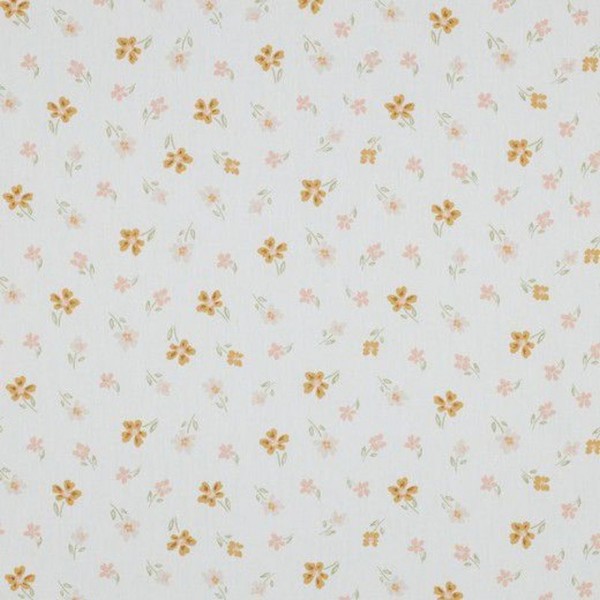 Poplin Goose and Flowers - col. 001 White