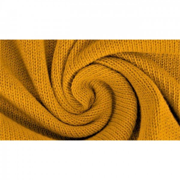 Strickstoff Knitted Cotton Uni - col. 1034 senf