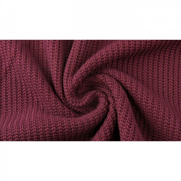 Grob-Strickstoff Knitted Cotton Cable - col. 1119 bordeaux