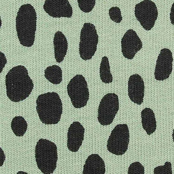 French Terry Rain of Dots - col. 014 light green