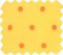 Nicki-Stoff kleine Punkte gelb-orange