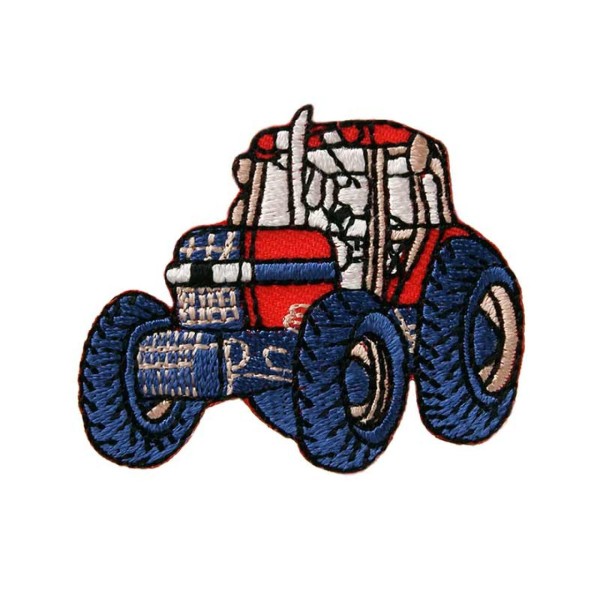 Applikation Kleiner Roter Traktor - farbig