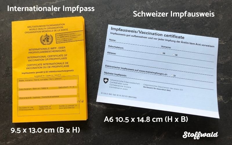 Fahrzeugausweis Hülle, Impfpasshülle, blau A6-Format –