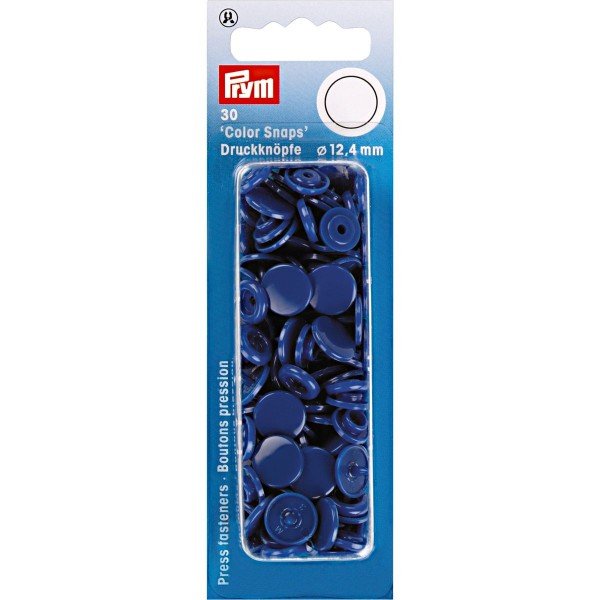 Nähfrei-Druckknöpfe Color Snaps rund 12,4 mm - königsblau, 30 Stk.