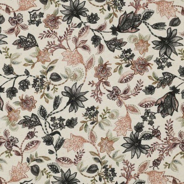 Linen Jersey Digital Flowers - col. 001 Grey