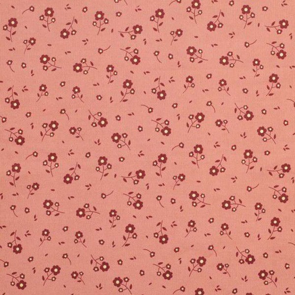 Babycord Glitter Small Flowers - Col. 008 blush