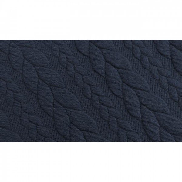 Cable: Sweat-Stoff mit Jaquard-Zopfmuster - col. 0008 navy