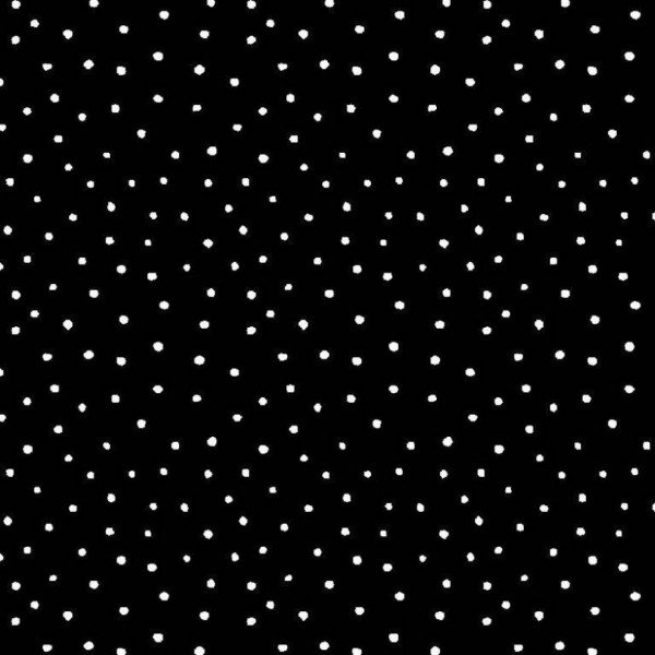 Double Gauze Design Little Dots - col. 001 schwarz