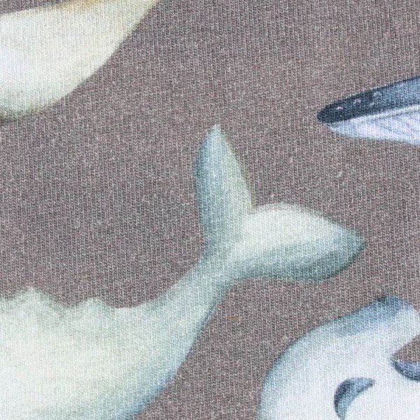 Jersey GOTS Digital Sea Creatures - col. 004 taupe