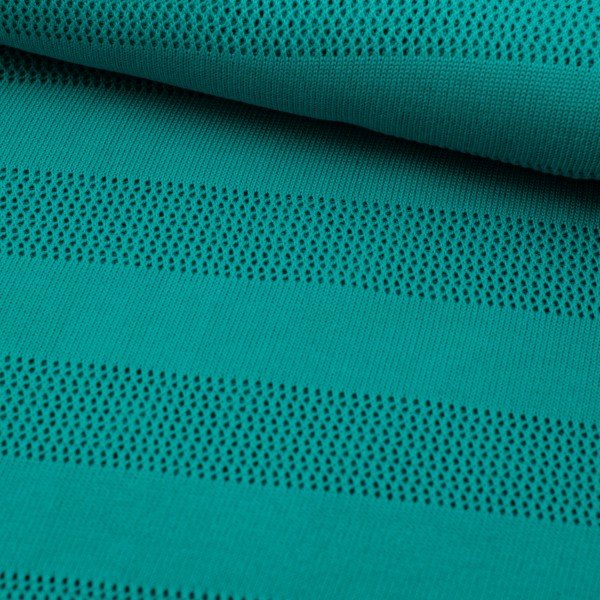 Grobstrick Bliss Knit (Stripe Knitty), caraibi grün-blau, Hamburger Liebe (Albstoffe)