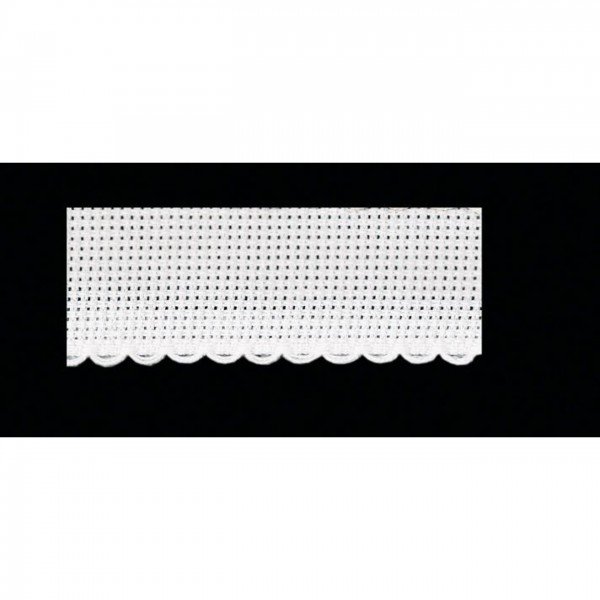 Aida-Kreuzstichband 5,4 Stiche/cm, Stickband 50mm - 1 weiß