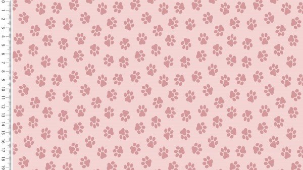 Poplin Dog Paw - col. 1213 rosa