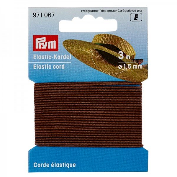 Elastic-Kordel, 1,5mm, braun, 3m