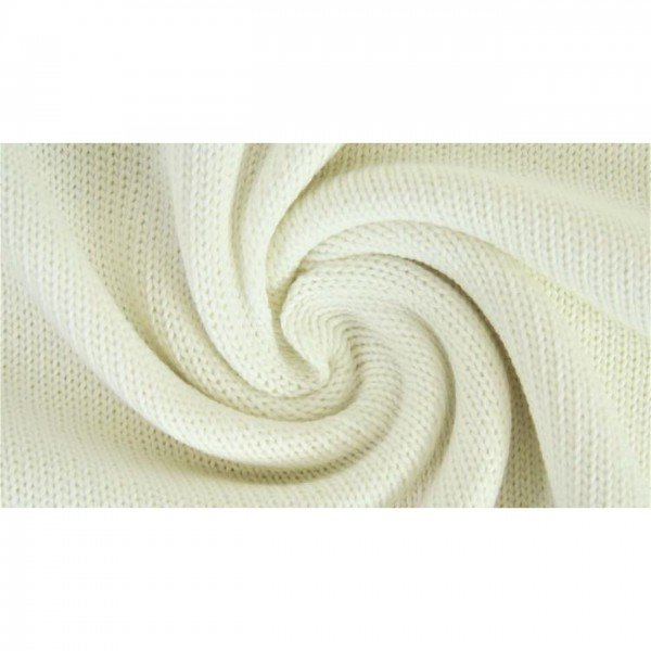 Strickstoff Knitted Cotton Uni - col. 0051 creme