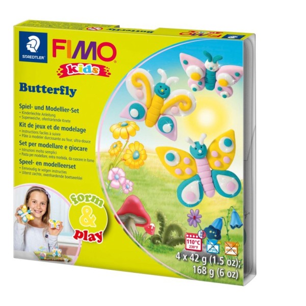Modelliermasse-Set Fimo kids Form & Play 4x42g Butterfly