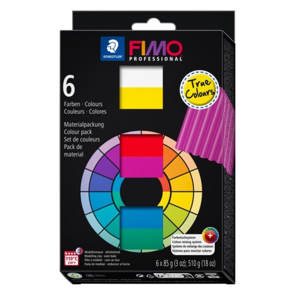 Modelliermasse-Set Fimo professional True Colours 6x85 gr