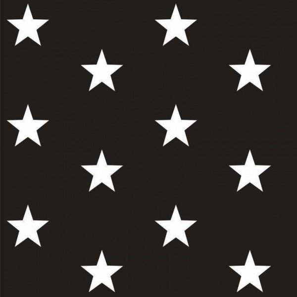 Baumwolle Design Stars - col. 001 schwarz