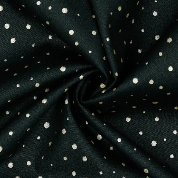 Poplin Glitter Dots - col.001 black