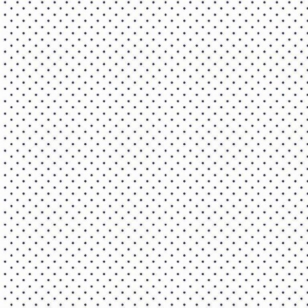 Baumwolle Design Petit Dots - col. 102 weiß/navy