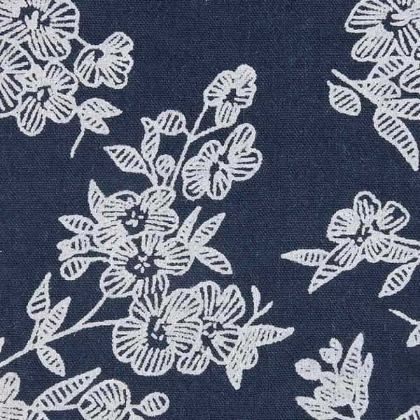 Washed Cotton Flowers 152 - col. 001 navy