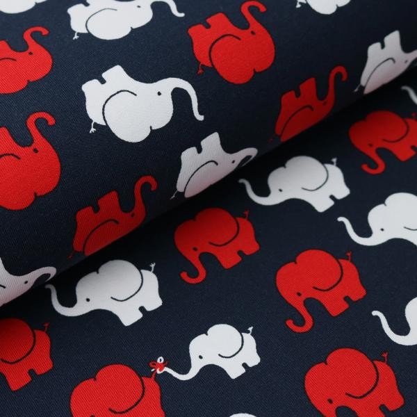 Jersey Design Elefanten Parade - col.500 rot