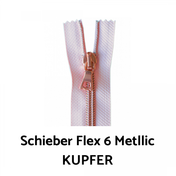 riri Flex 6 Metallic Schieber - Standard Flach